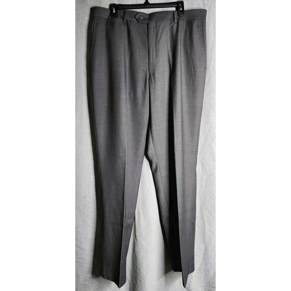 Stafford Men's Dress Pants Performance Gray Classic Fit Size 38 X 32
